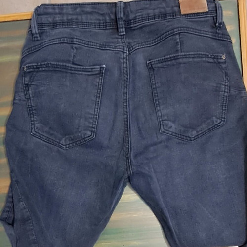 Bershka denim pants like new, size 38, black and gray