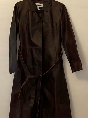 Anonima leather coat burgundy new, size S