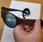Prada sunglasses like new with polarized Italian lenses and strap