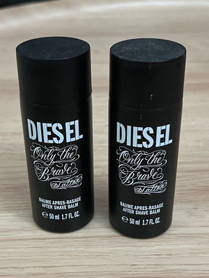 Diesel Only the Brave Tatoo After Shave Balm set of 2 like new 50ml