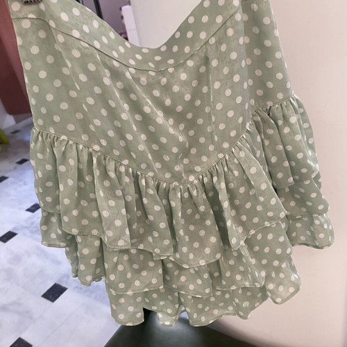 Zara polka dot mint skirt shorts size M like new