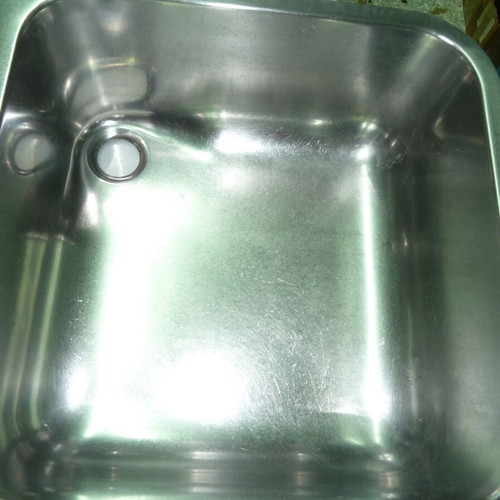 Double inset stainless steel sink used