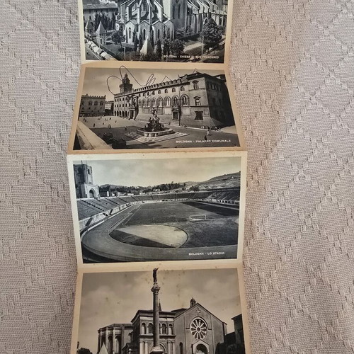 Ricordo di Bologna vintage postcard album with 20 views