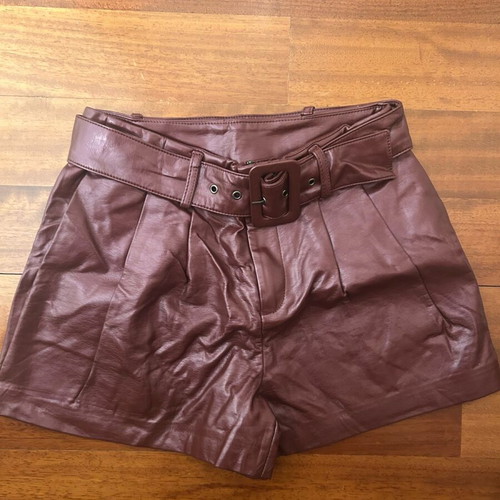 Only vinyl shorts like new, bordeaux