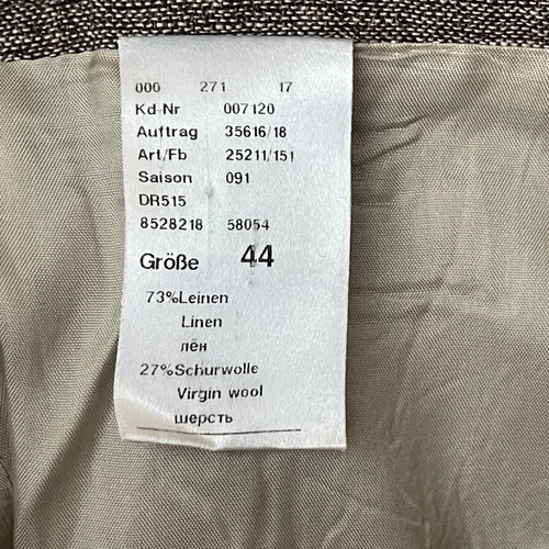 Windsor Branded Linen Skirt with Lining Size 44 New