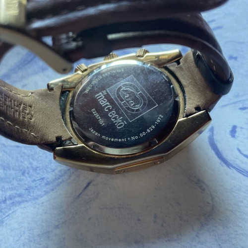 Marc Ecko leather watch used, brown - burgundy