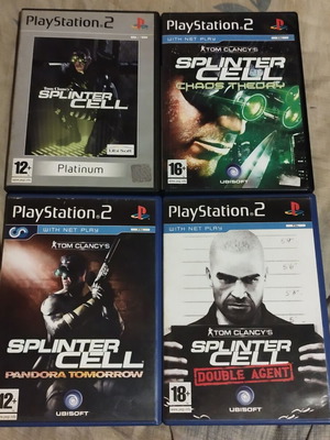 Splinter Cell PS2 Complete Set Like New, 4 Games