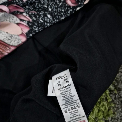 Next London satin asymmetric midi evening skirt new, size M-L, with pockets, black