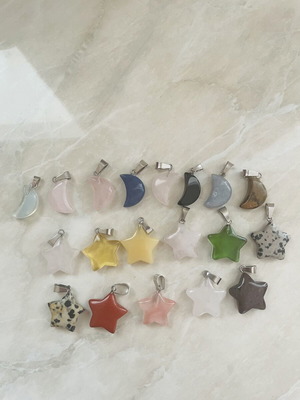 Star and crescent moon pendants for necklace like new