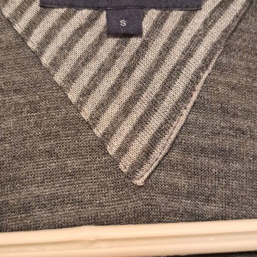 Tommy Hilfiger knitted striped wrap dress like new, gray
