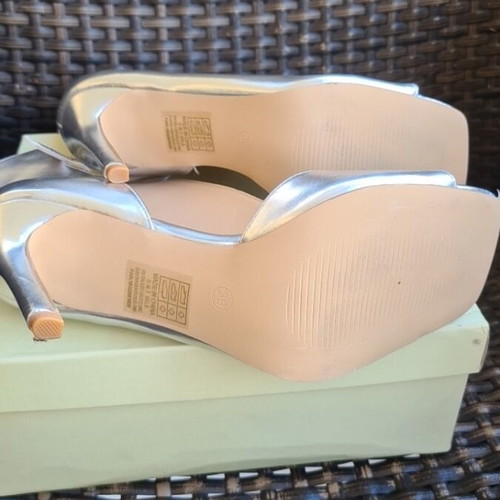 Silver sandals boots size 39 new