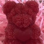 Χειροποίητο κερί αρκουδάκι με άρωμα φράουλα