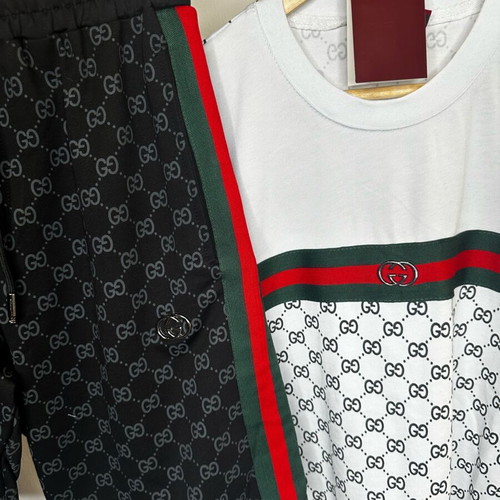 A.S. 98 T-shirt and shorts set new, black and white