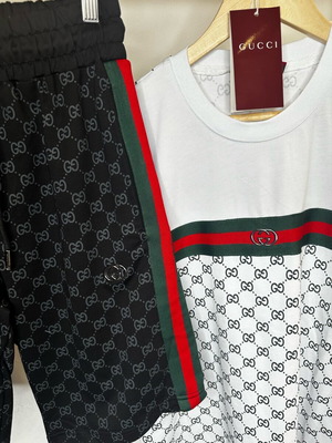 A.S. 98 T-shirt and shorts set new, black and white