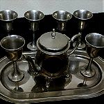  Ασημενιο Vintage 1900s Σετ Τσαγιου FB Rogers Silver Company Tea Set