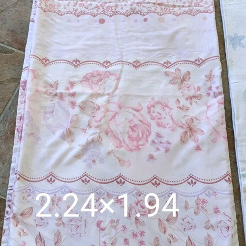 Bed sheets used, set of two, blue one flannel