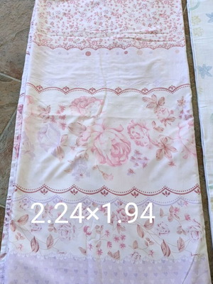 Bed sheets used, set of two, blue one flannel