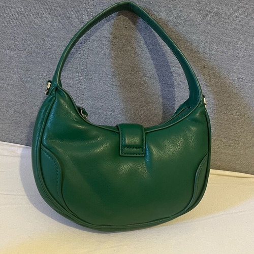 Mango crossbody handbag new green with silver buckle