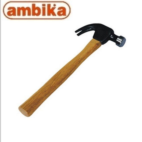 Ambika claw hammer new with 250gr nail puller and wooden handle
