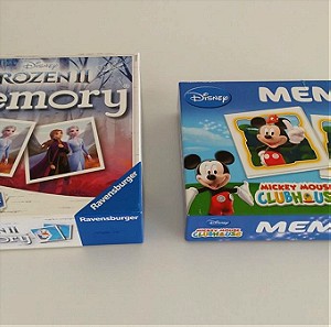 Παιχνίδια μνήμης με κάρτες Frozen 2 + Mickey Mouse Clubhouse