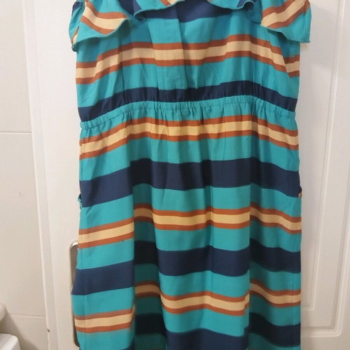 Peacocks summer dress like new, blue and brown