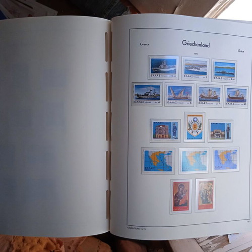 Greek Stamps Collection in Leuchtturm Album new