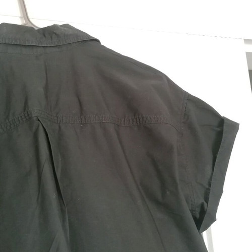 Cropped Zara short-sleeve shirt like new, black, size L