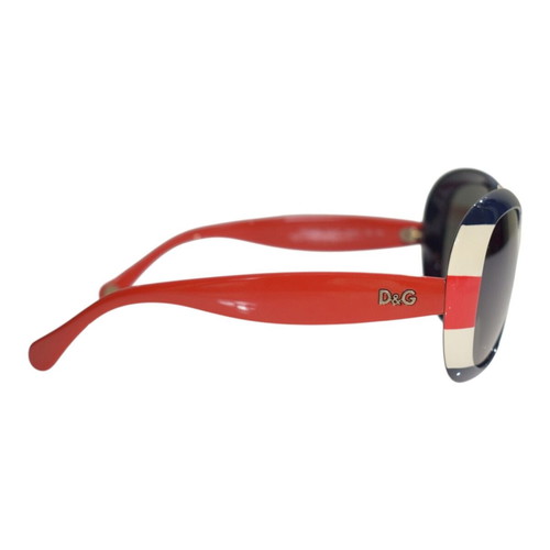 D&G Dolce & Gabbana Oversized Sunglasses D&G 8058, striped blue white red
