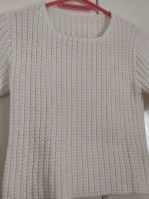 Πλεκτή μπλούζα S καινούργια, λευκή, με ελαστικότητα και απαλή υφή