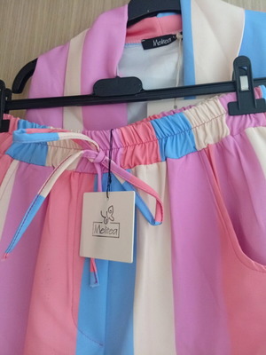 Melitea colorful tunic and shorts set new