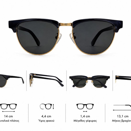 Kurzenberger & Braun 70380 Vintage Sunglasses New Blue Marble Frame