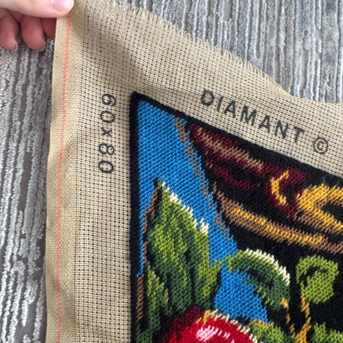 Diamant embroidery used 60x80 with pomegranates and landscape