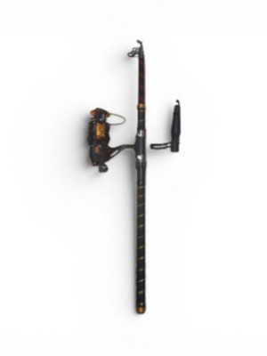 Fishing rod set with reel 2.40 m new, casting weight 200-250