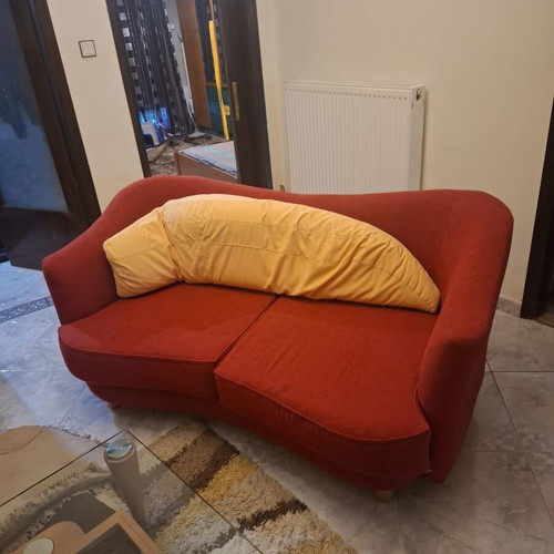 Sofa set like new, two pieces with cushions and two coffee tables