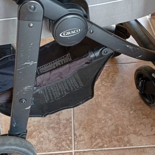 Graco 3-in-1 stroller used with carrycot, footmuff, and rain cover