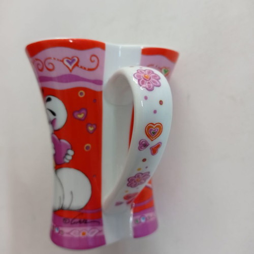 Diddlina heart-shaped mug cup used
