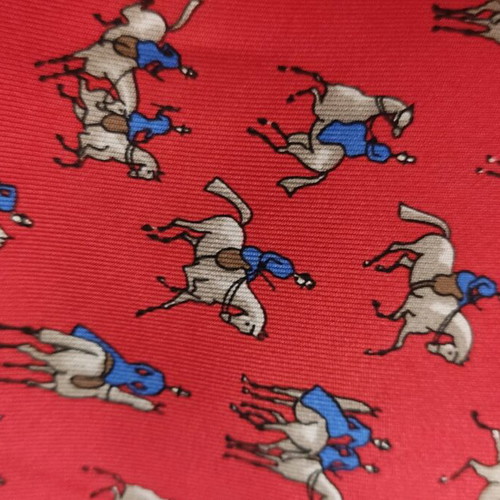 Hermes silk tie red like new, vintage