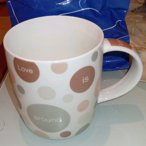 Porcelain mug in pastel colors new 350ml
