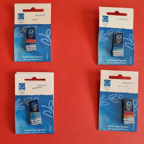Olympic pin set Athens 2004 new, 4 pieces