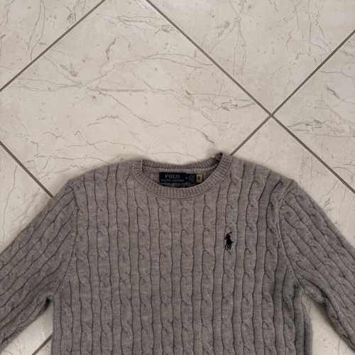 Polo Ralph Lauren Cable Knit Shirt gray like new, size S-M