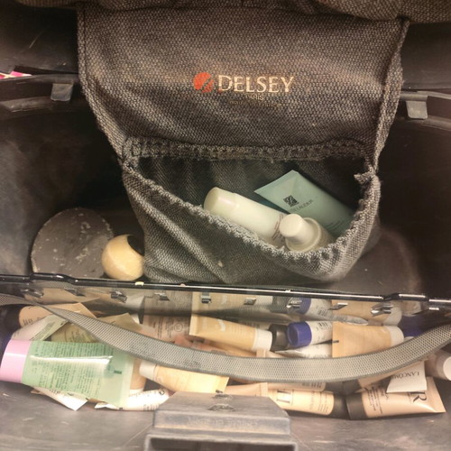 Delsey suitcase with security code blue like new