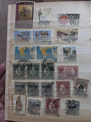 Stamps collection in album, 11 sheets