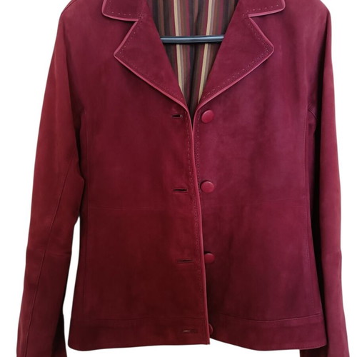 Suede jacket red like new, size M