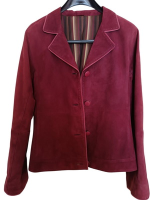 Suede jacket red like new, size M