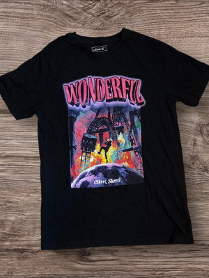Μπλούζα Mister Tee Travis Scott Wonderful Skrrt Skrrt XL μαύρη, σαν καινούργια