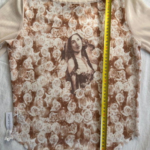 Intimissimi transparent mesh top new, size S, beige
