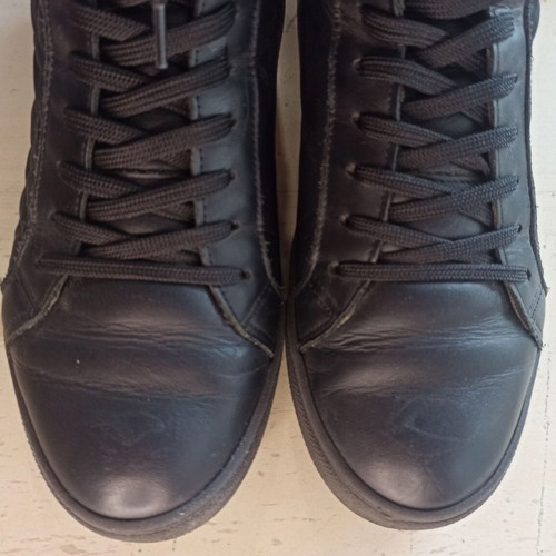 Evangelia Drosi boots used, black with quilted design size 40