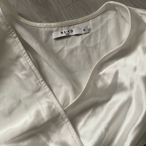 NA-KD satin women's dress like new, white