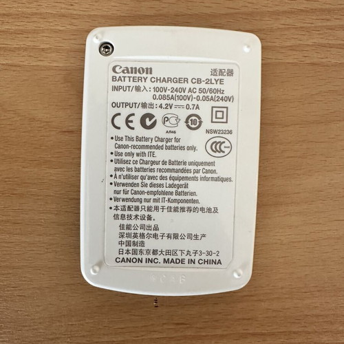 Canon CB-2LYE camera battery charger used, functional