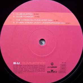 B-U Summerfire vinyl record used, electronic